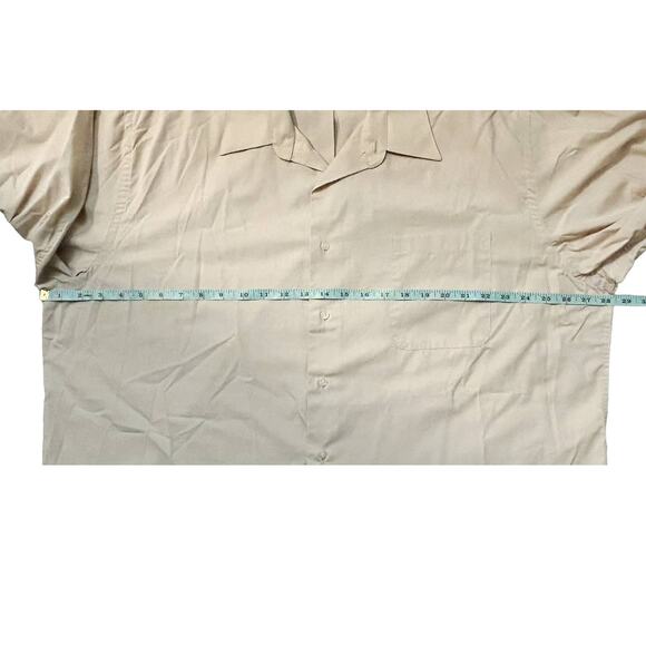 Covington Beige Button-Down Shirt Mens Size XXL 18-18.5 34-35 - Picture 4 of 6
